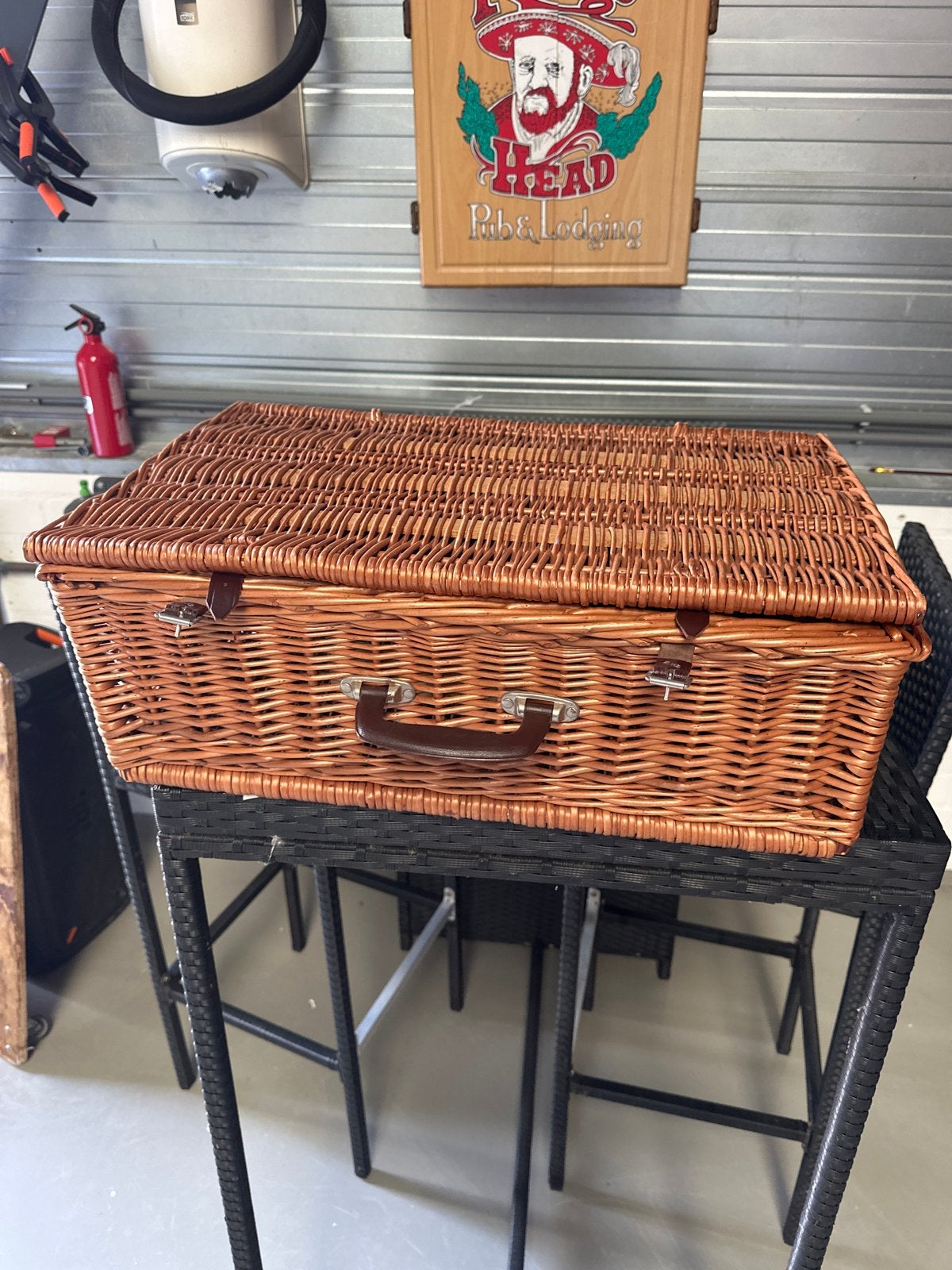 Grote rieten picknickmand - Vintage stijl.€75,00, Ophalen of Verzenden, Zo goed als nieuw, Zonder inhoud