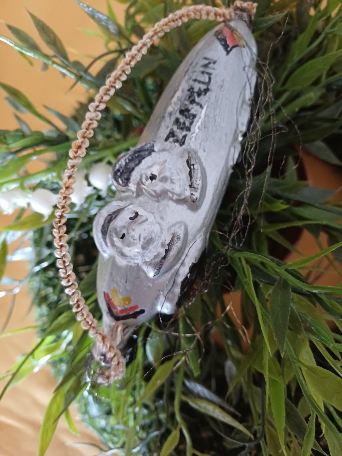 vintage kerstbal van glas Zeppelin, Diversen, Kerst, Ophalen of Verzenden