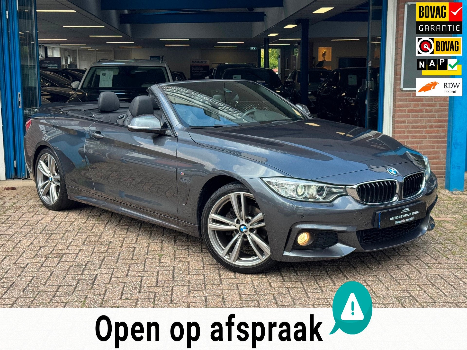 BMW 4-serie Cabrio 420i High Exe 2016 NAVI HANDBAK 1e Eig!, Auto's, BMW, Gebruikt, Cabriolet, 4 stoelen, Automatische klimaatregeling