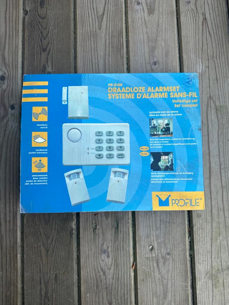 Profile PR-2100 Draadloze Alarmset - Compleet Systeem, Doe-het-zelf en Verbouw, Alarmsystemen, Beweging, Nieuw, Ophalen of Verzenden