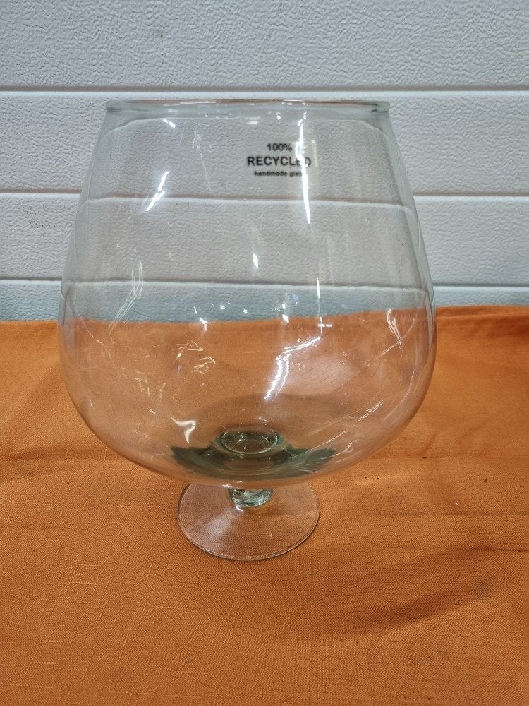 vaas cognacglasvorm 100% recycled, Ophalen of Verzenden