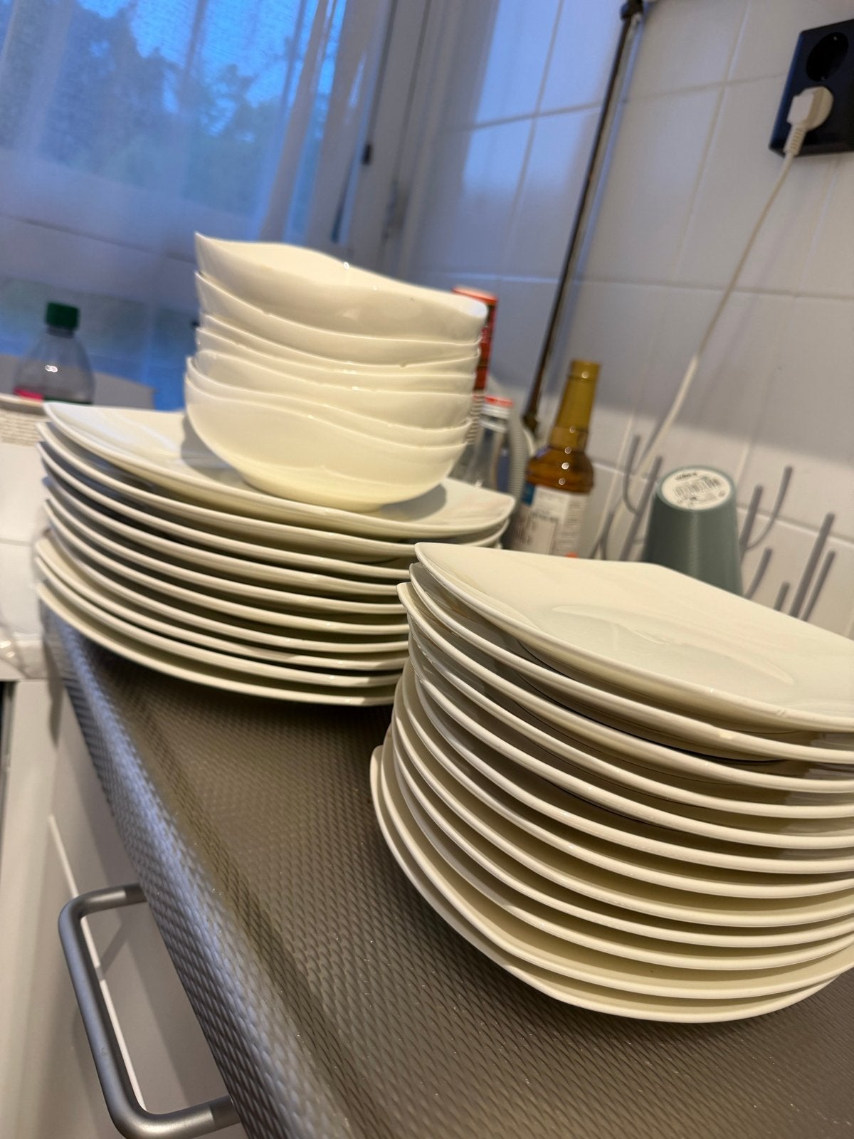 Wit servies, Gebruikt, Keramiek, Ophalen of Verzenden, Modern