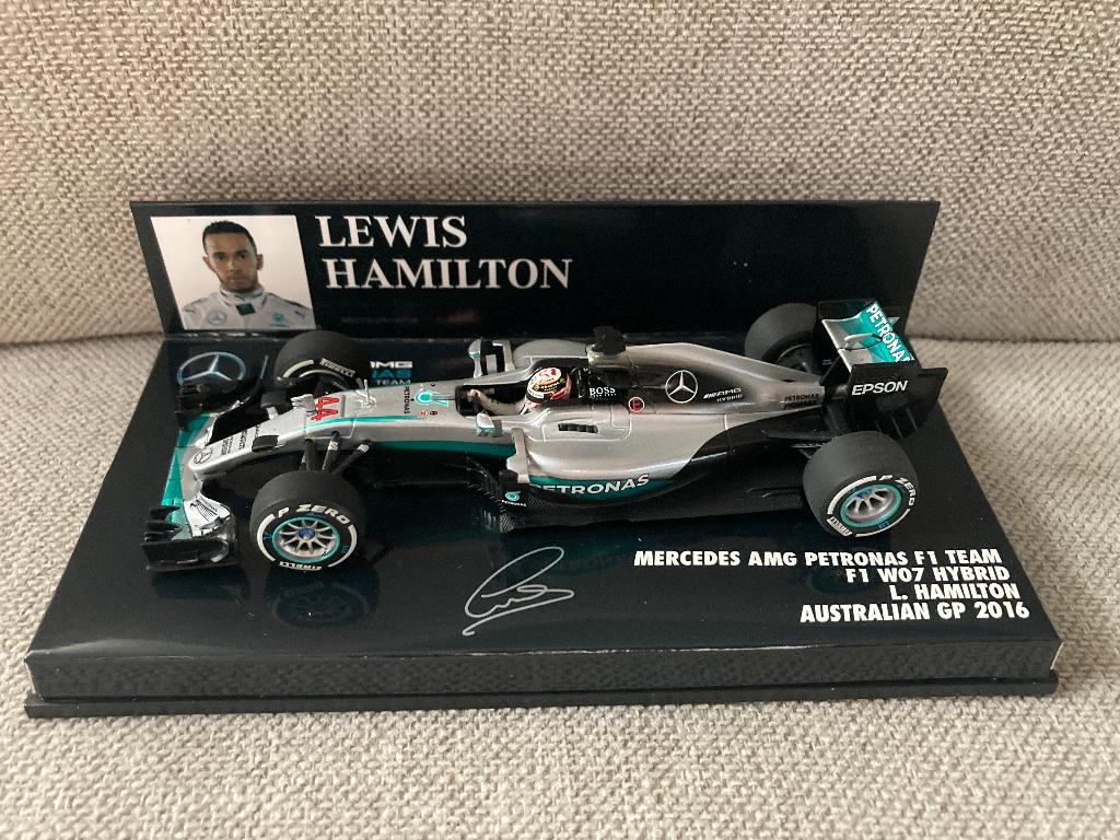✅ Lewis Hamilton 1:43 Australian GP 2016 Mercedes W07 F1, Ophalen of Verzenden, Nieuw, Formule 1