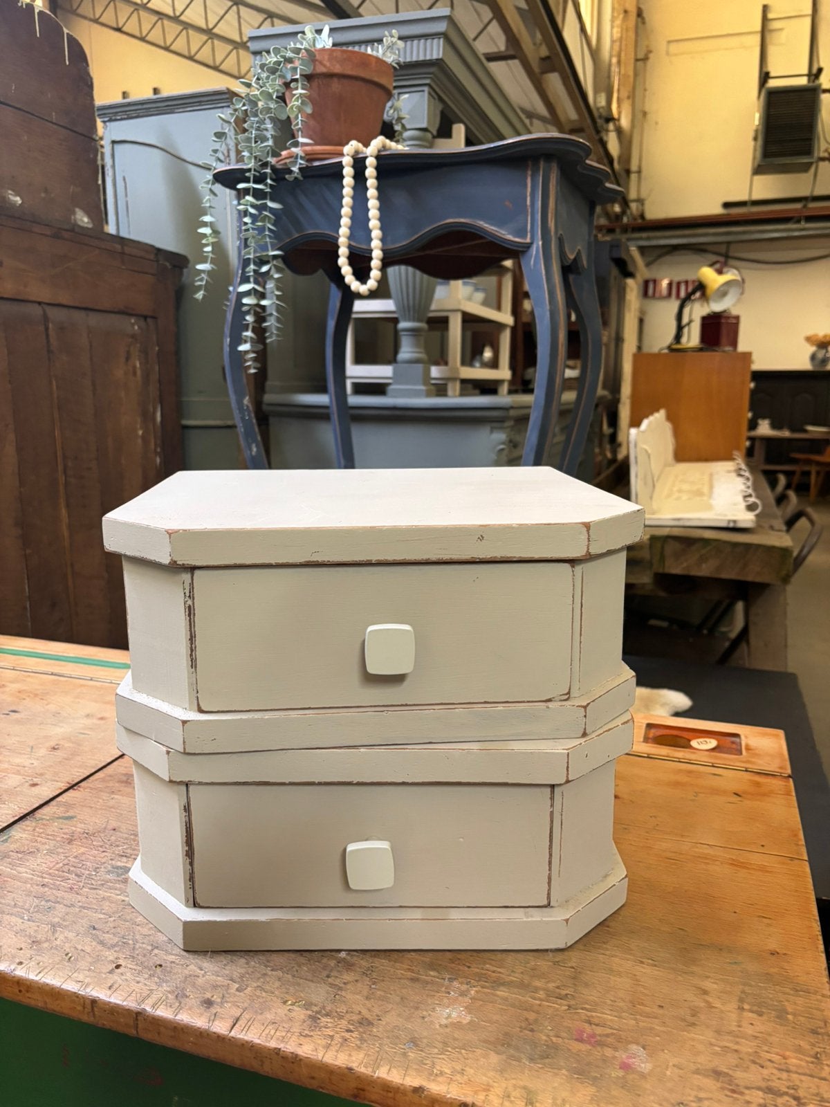 Brocante ladekast / ladeblok, Huis en Inrichting, Kasten | Ladekasten, 1 of 2 laden, Zo goed als nieuw, Minder dan 100 cm, 25 tot 50 cm