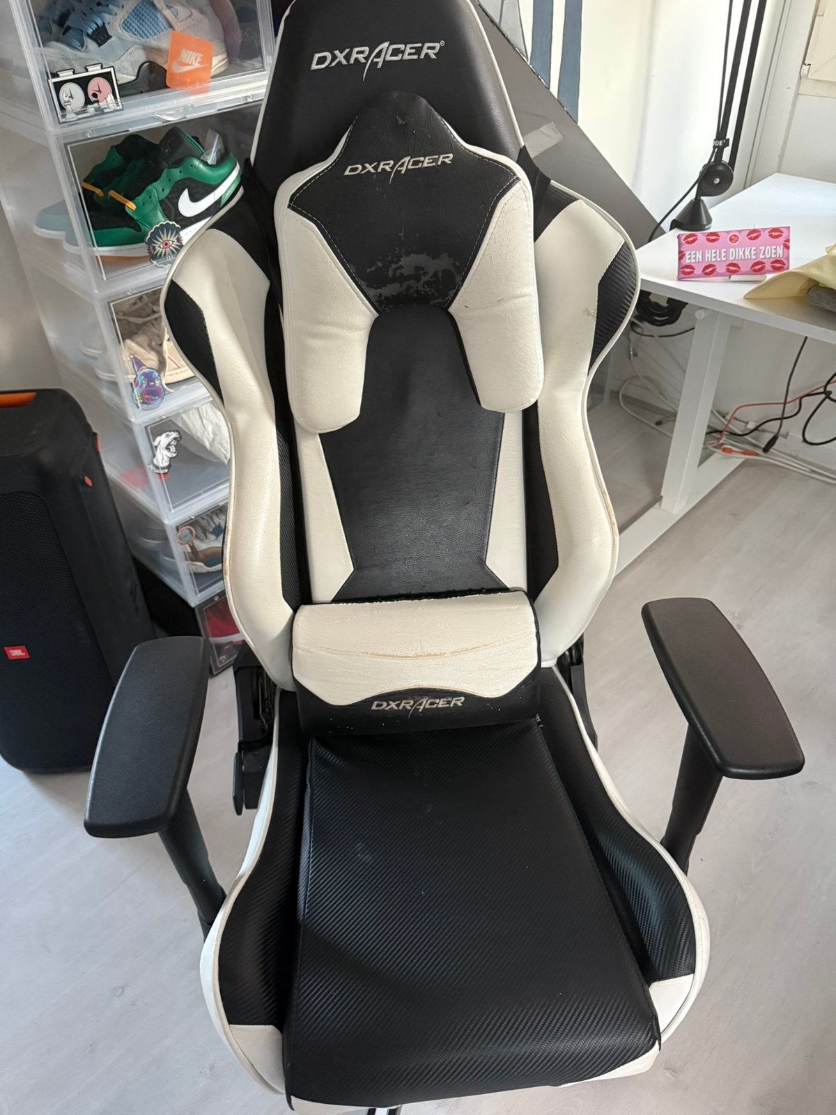 Dxracer shield (gebruikt), Huis en Inrichting, Bureaustoelen, Ophalen, Gebruikt, Zwart, Gaming bureaustoel