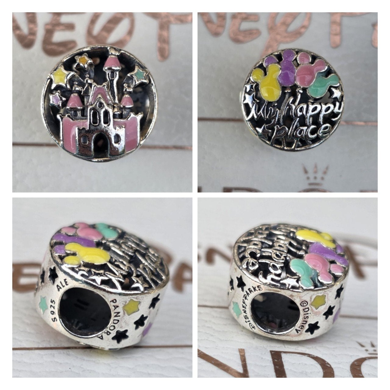 pandora disneyland my happy place, Sieraden, Tassen en Uiterlijk, Ophalen of Verzenden, Nieuw, Zilver, Pandora