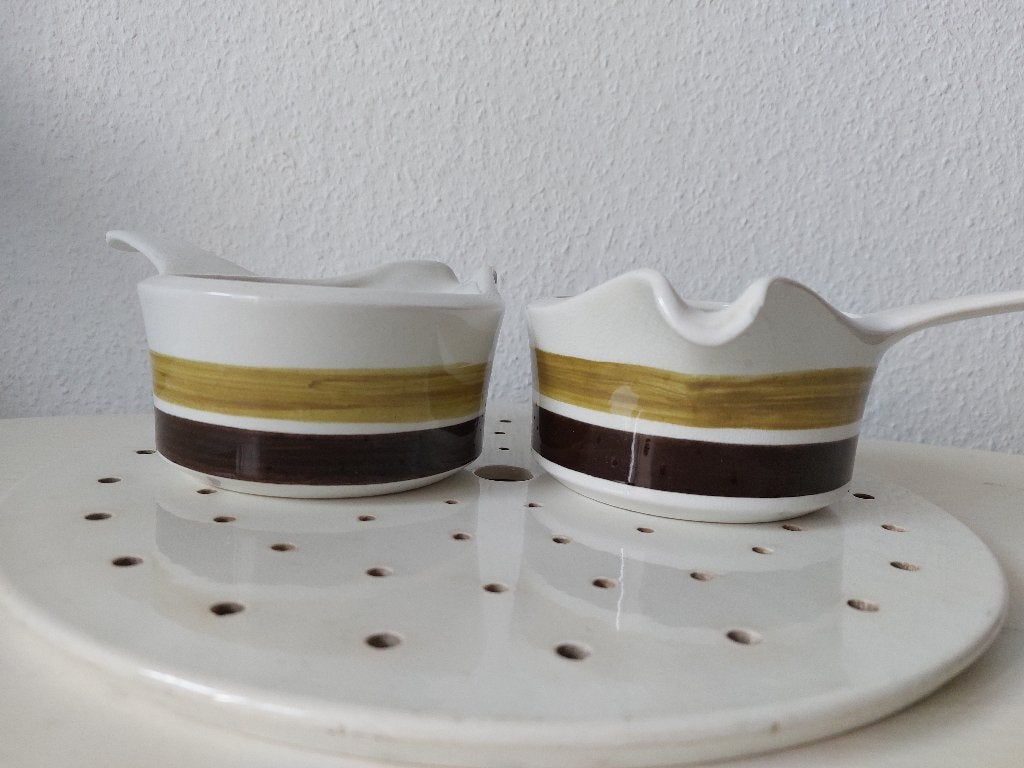 Burleigh Ironstone Staffordshire England saucière sauskom x2, Huis en Inrichting, Ophalen, Overige merken, Overige typen, Zo goed als nieuw
