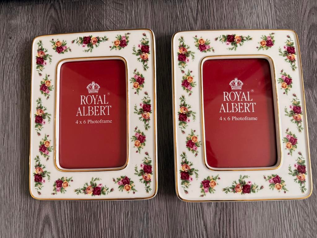 Royal albert old country roses fotolijstjes!, Ophalen of Verzenden