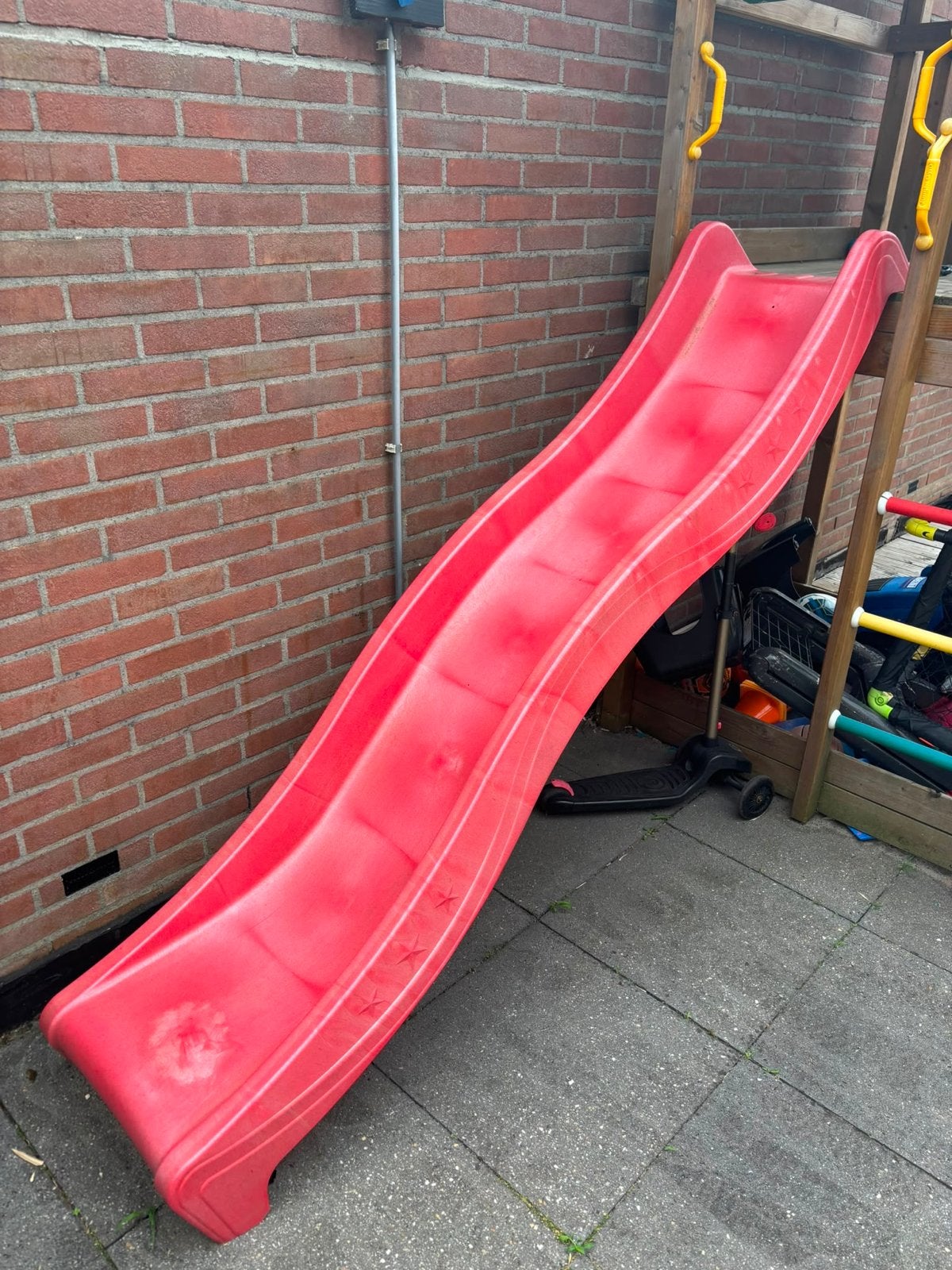Jungle Casa | Houten speeltoestel met glijbaan, Ophalen, Zo goed als nieuw, Glijbaan