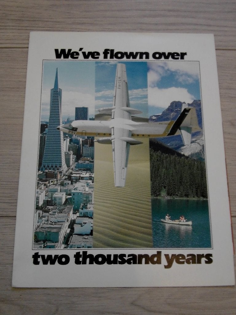 Brochure Fokker F27 Friendship "We've flown over 2000 years", Verzenden, Zo goed als nieuw, Boek of Tijdschrift