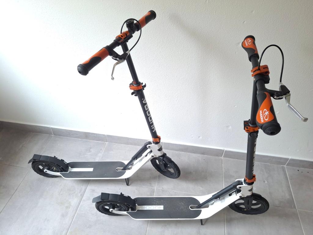2 Hudora big wheel air 230 dual brake steps, Fietsen en Brommers, Ophalen, Zo goed als nieuw, Gewone step, Hudora
