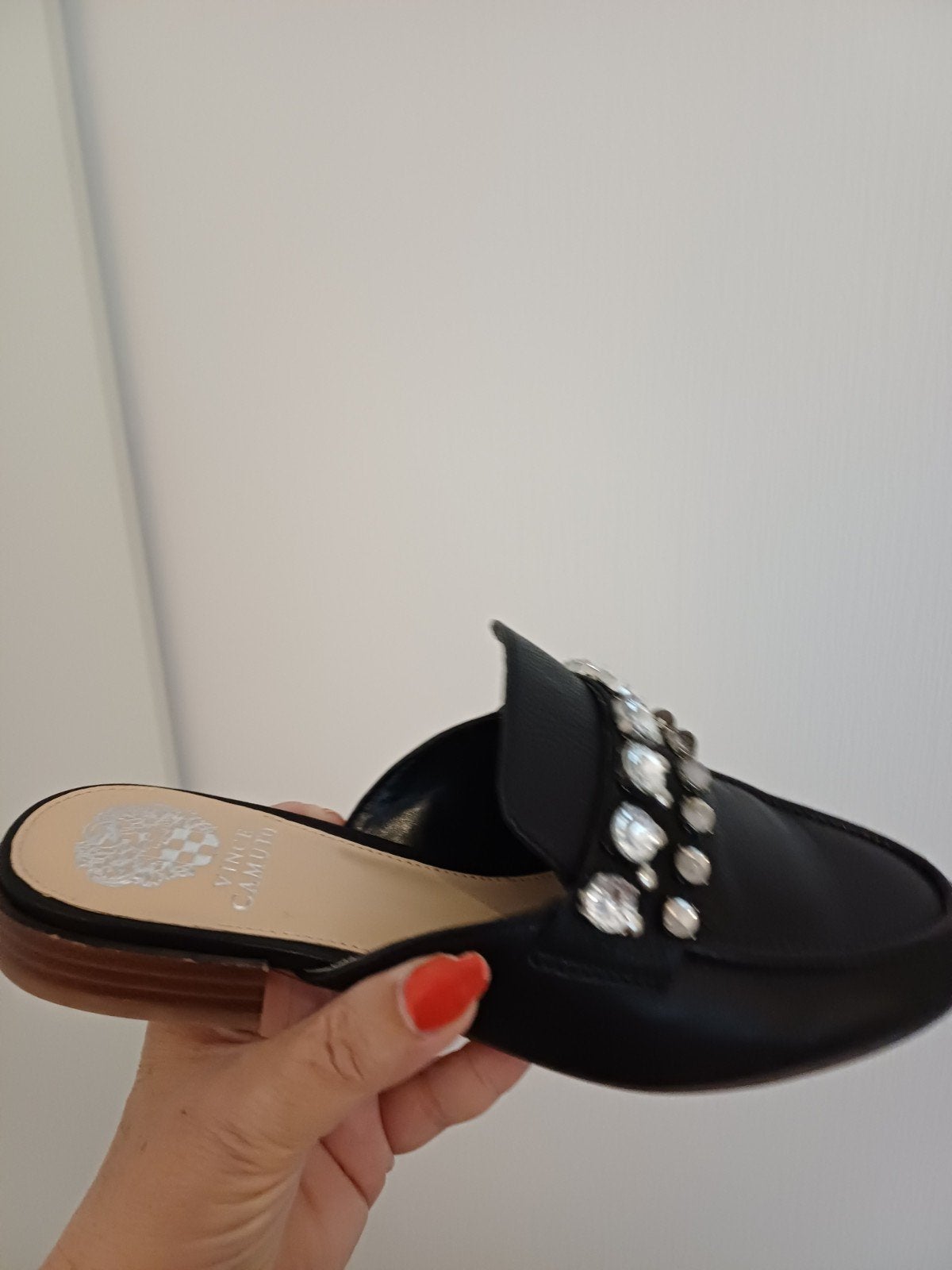 Vince Camuto muiltjes. 39, Vince Camuto, Zwart, Zo goed als nieuw, Sandalen of Muiltjes
