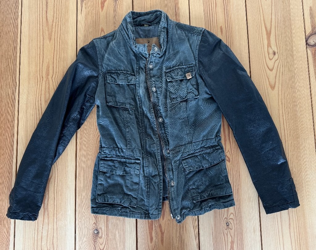 Goosecraft leren jas - Parka001 - Zwart Leer - maat XS / 34, Kleding | Dames, Jassen | Zomer, Goosecraft, Zwart, Ophalen of Verzenden