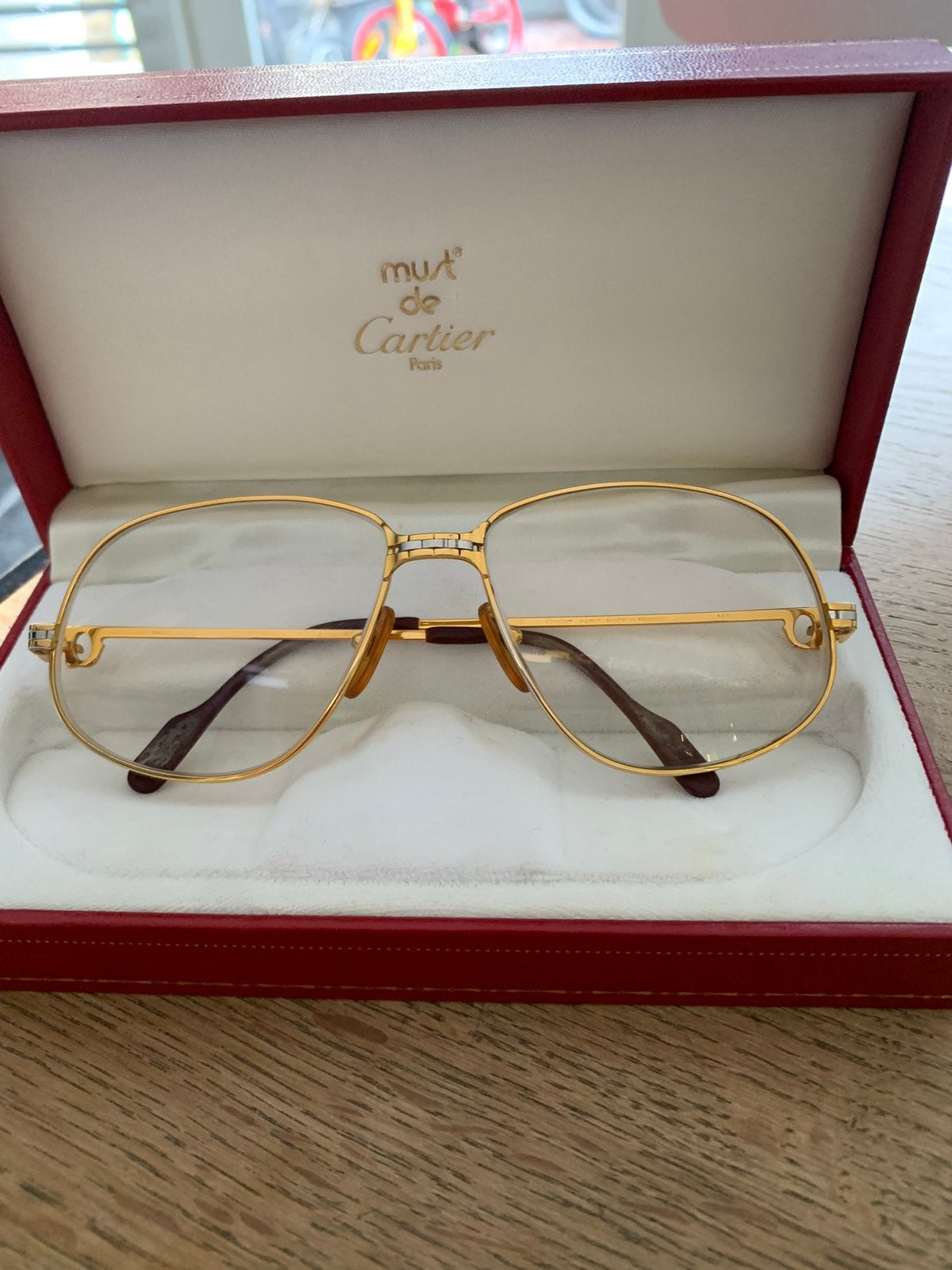 Orginele Cartier Vintage 59/16 Bril Met Orginele Doos, Overige merken, Gebruikt, Overige kleuren, Ophalen of Verzenden
