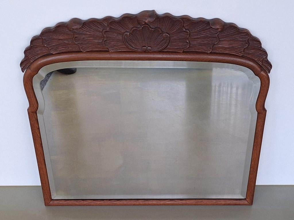 vintage antieke Soester spiegel glas facet geslepen 72x69cm, Ophalen, Rechthoekig, 50 tot 100 cm, Minder dan 100 cm