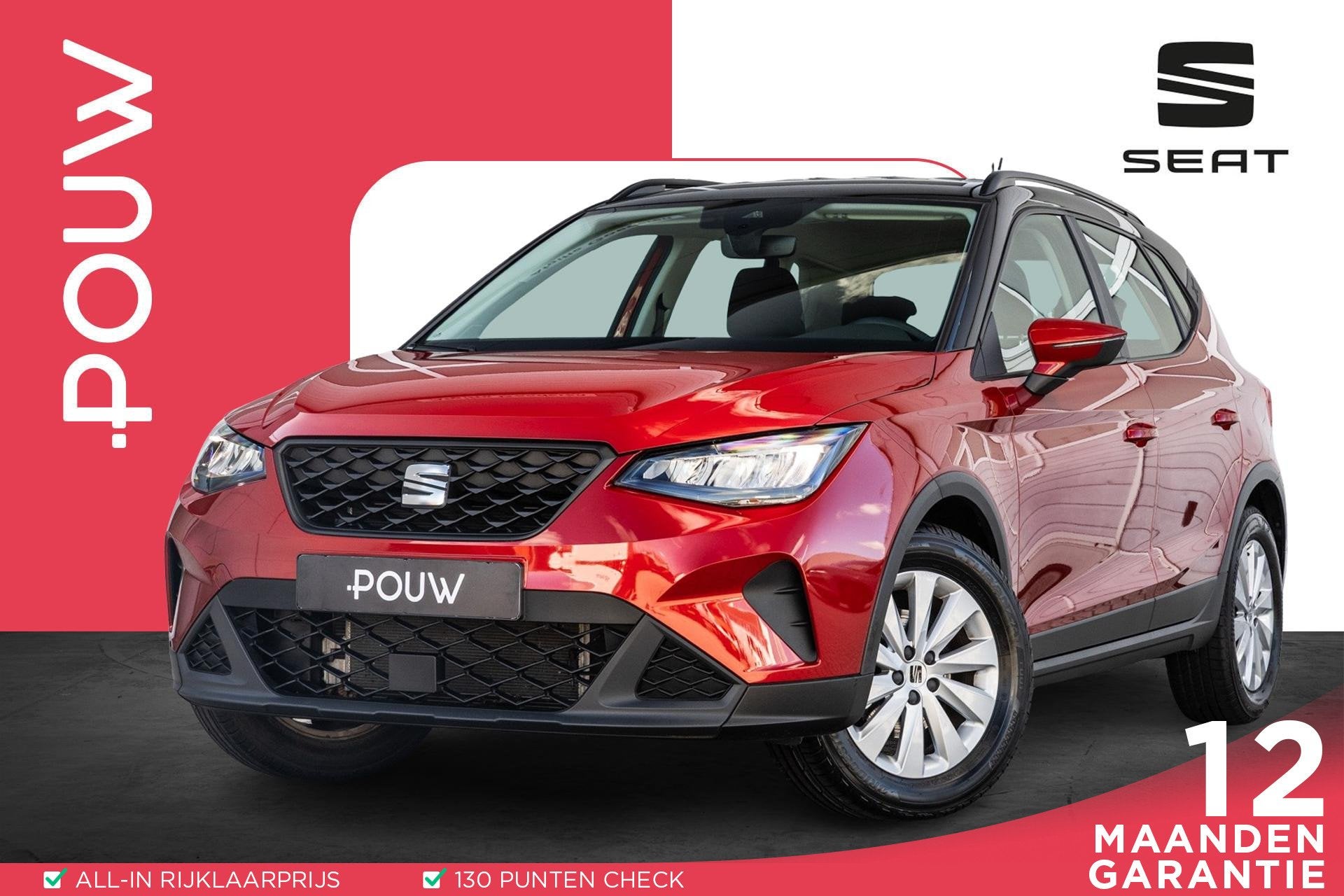 SEAT Arona 1.0 EcoTSI 95pk Style | Sensoren achter | Apple C, Auto's, Voorwielaandrijving, 12 maanden, Stof, Gebruikt