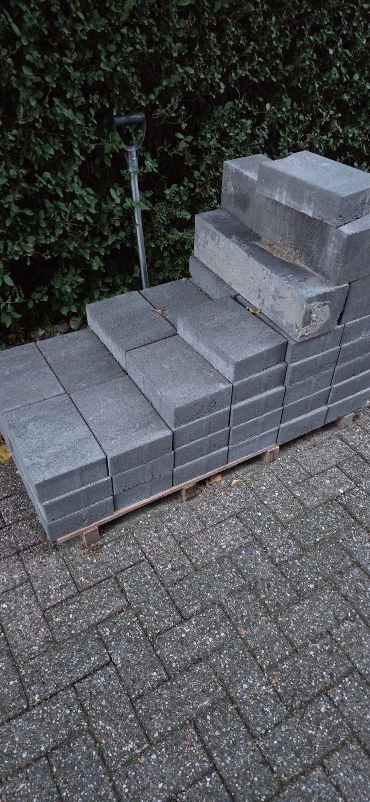 tuintegels, Ophalen