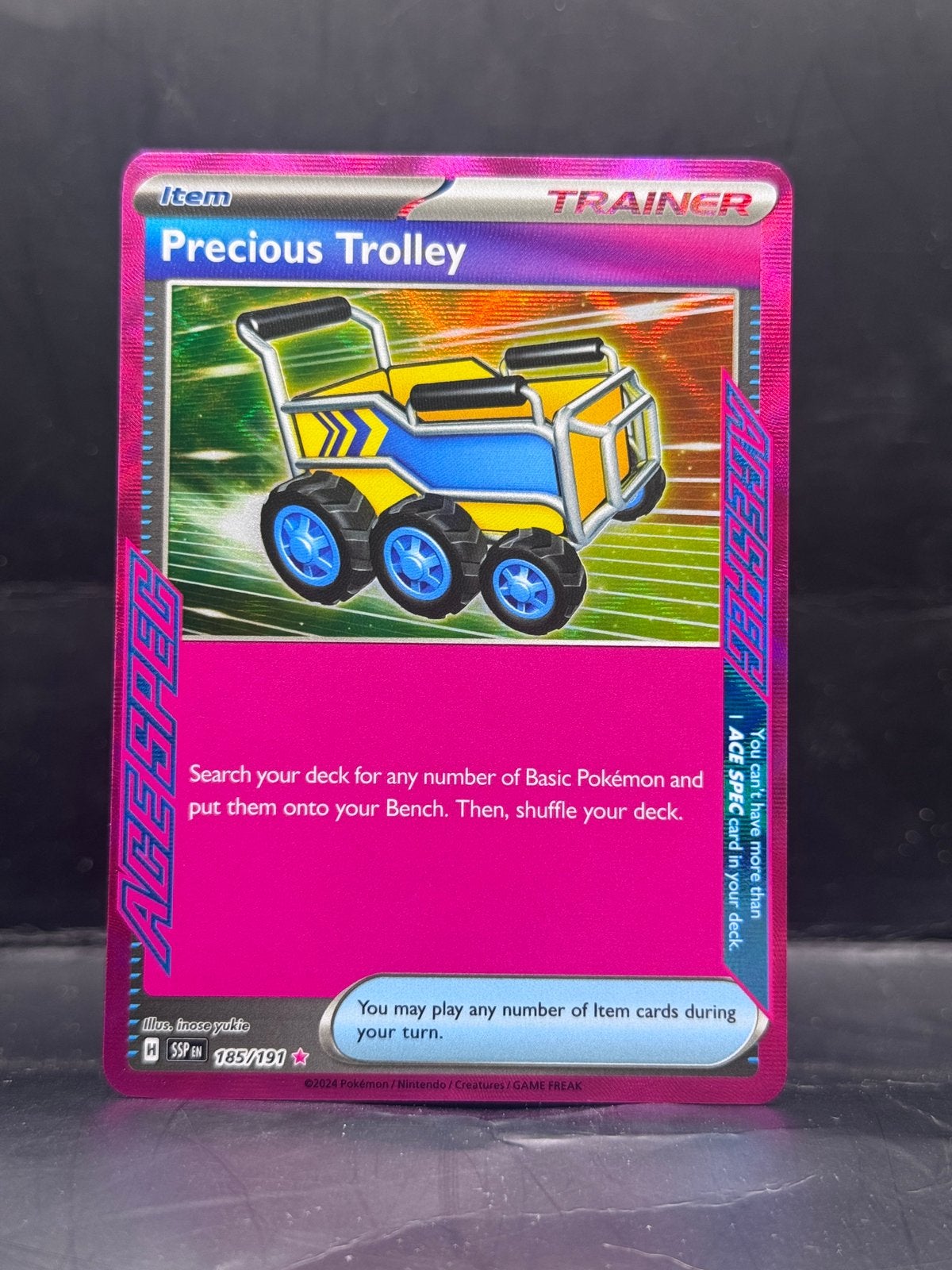 Pokemon Surging Sparks - Precious Trolley 185/191, Ophalen of Verzenden, Zo goed als nieuw