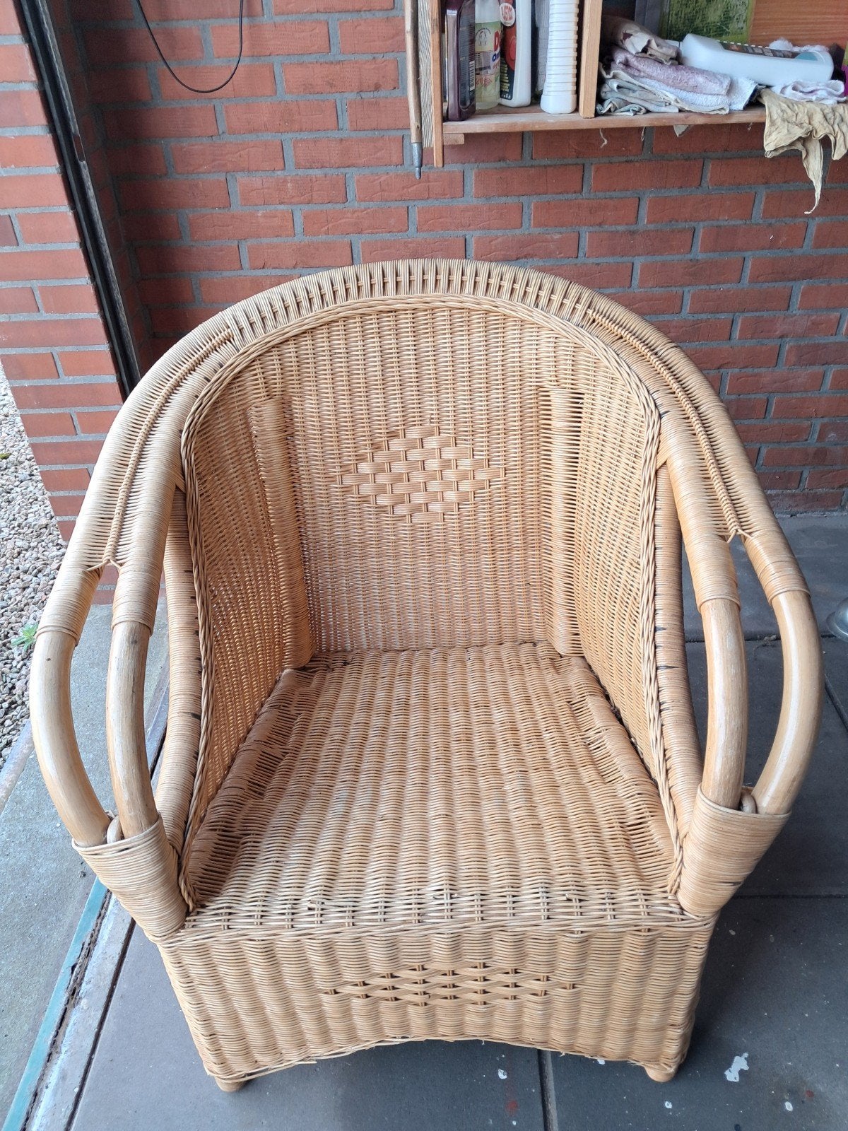 Comfortabele rotan stoel, Ophalen, Gebruikt, Overige kleuren, Riet of Rotan