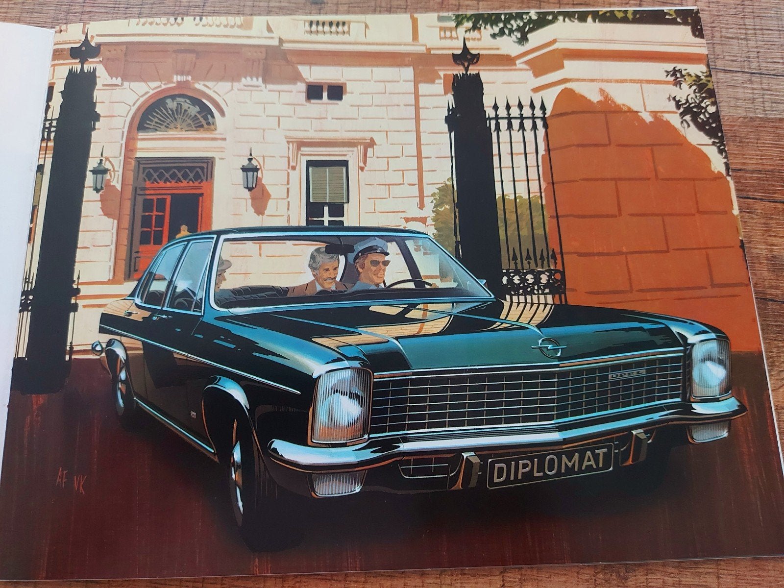 Opel Diplomat folder + specificaties 1972 NL, Boeken, Ophalen of Verzenden, Zo goed als nieuw, Opel