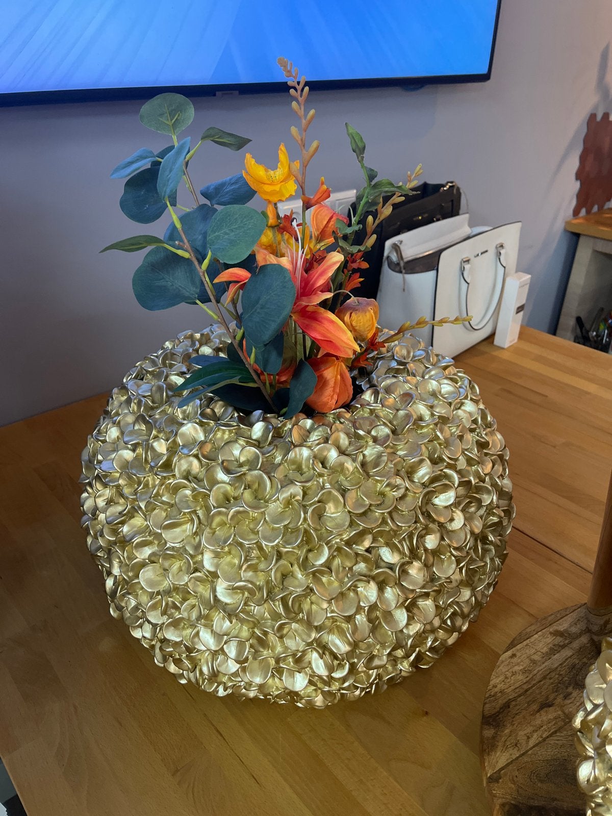 2 Light & Living gouden potten - Zo goed als nieuw, Huis en Inrichting, Woonaccessoires | Vazen, Zo goed als nieuw, Goud, Overige materialen