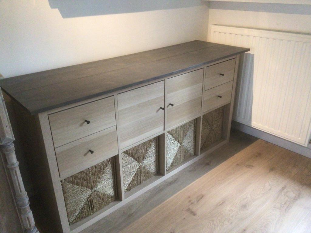 IKEA Kallax kast, Huis en Inrichting, Kasten | Boekenkasten, Ophalen, 150 tot 200 cm, Eikenhout, Zo goed als nieuw