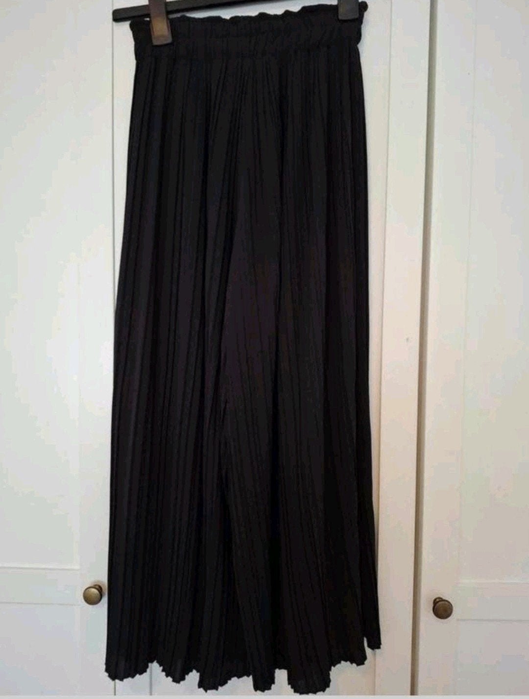 Bershka Zwarte Plissé Broek - Maat XS, Zwart, Zo goed als nieuw, Maat 34 (XS) of kleiner, Lang