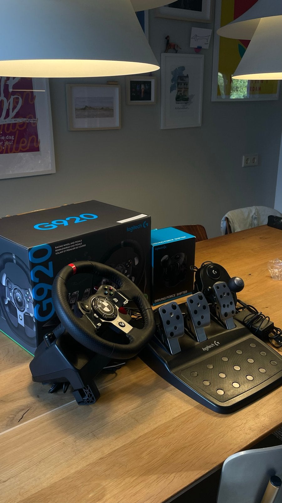 Logitech G920 Driving Force Wheel + Shifter Xbox Custom