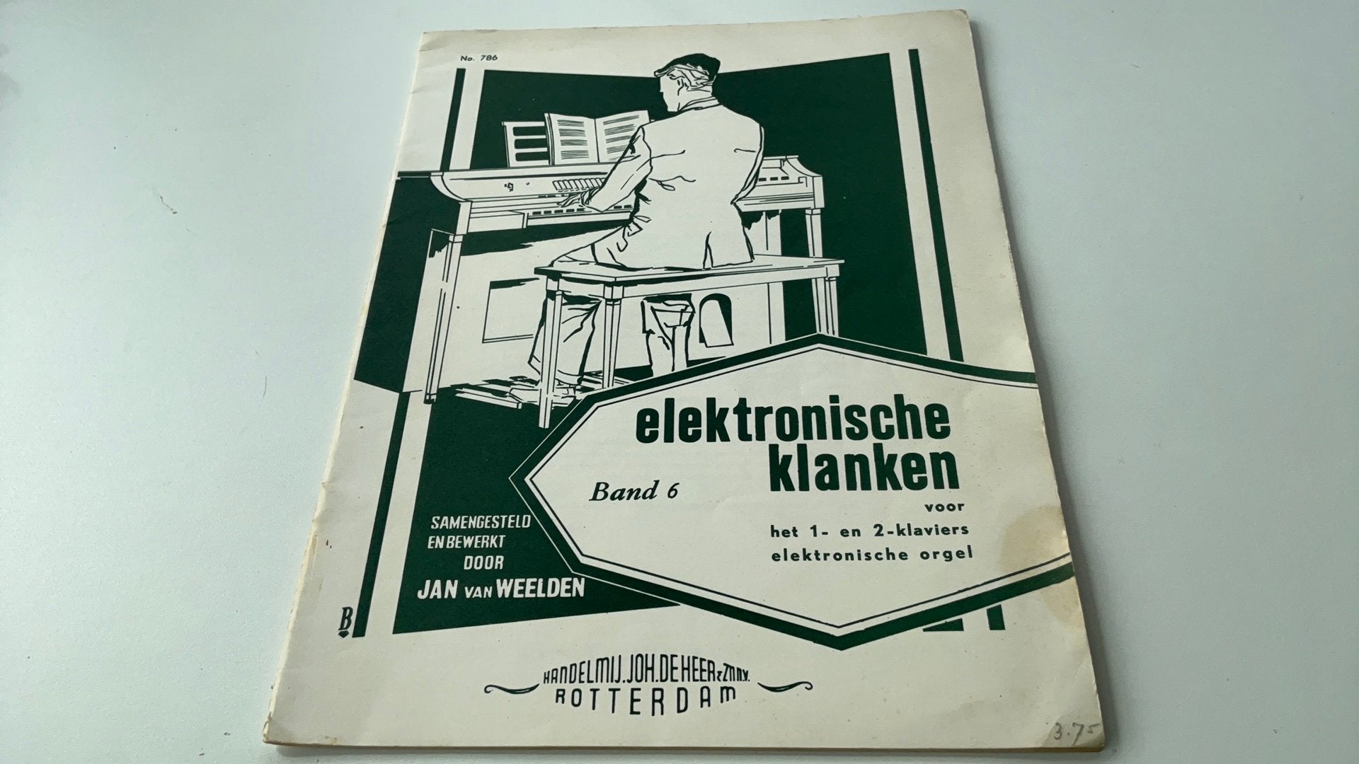 Orgelboek Jan van Weelden elektronische klanken 6 met voetpe, Ophalen of Verzenden, Zo goed als nieuw, Les of Cursus, Klassiek
