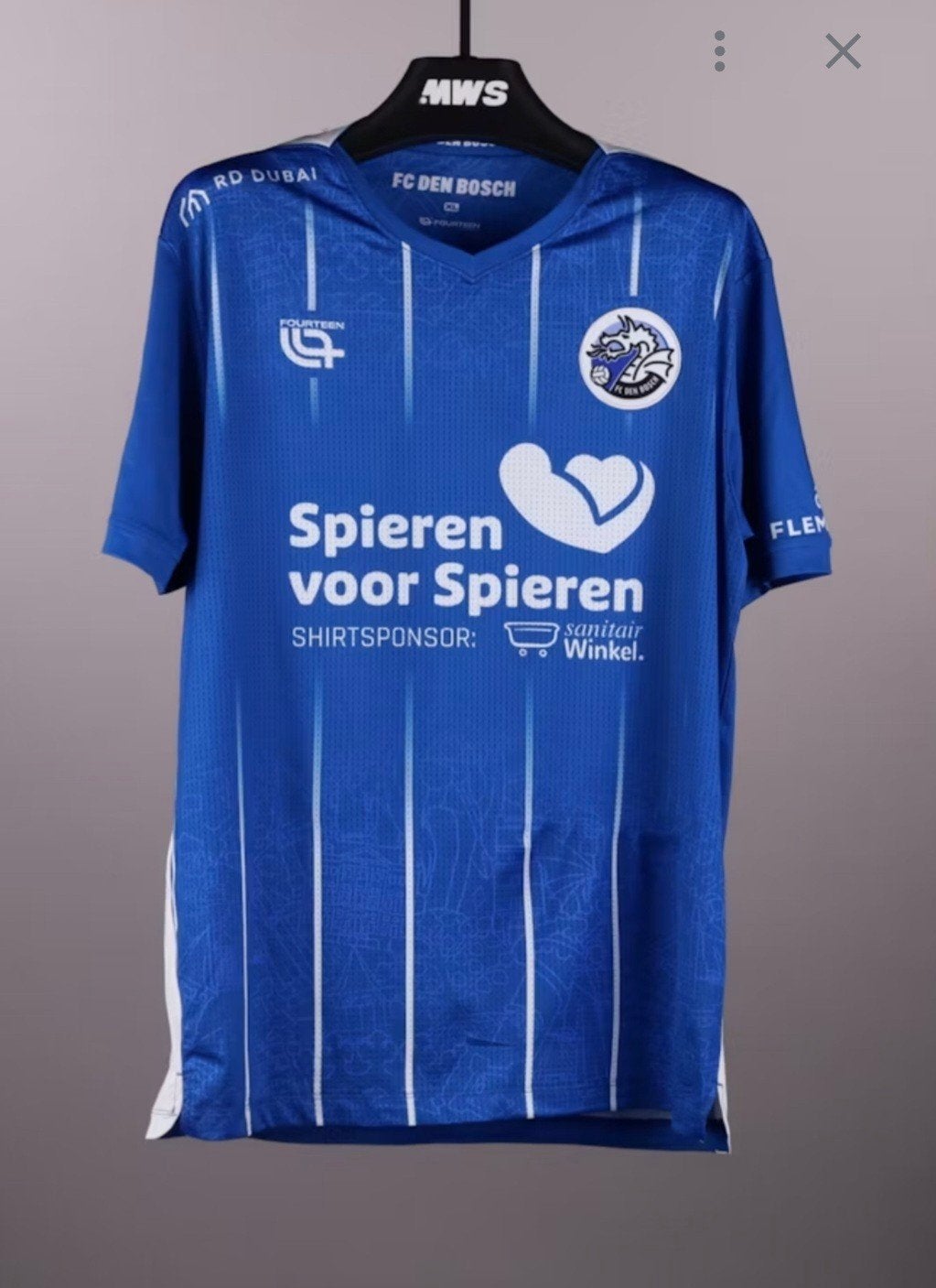 match worn kik pierre fc den bosch, Maat XL, Ophalen of Verzenden, Shirt