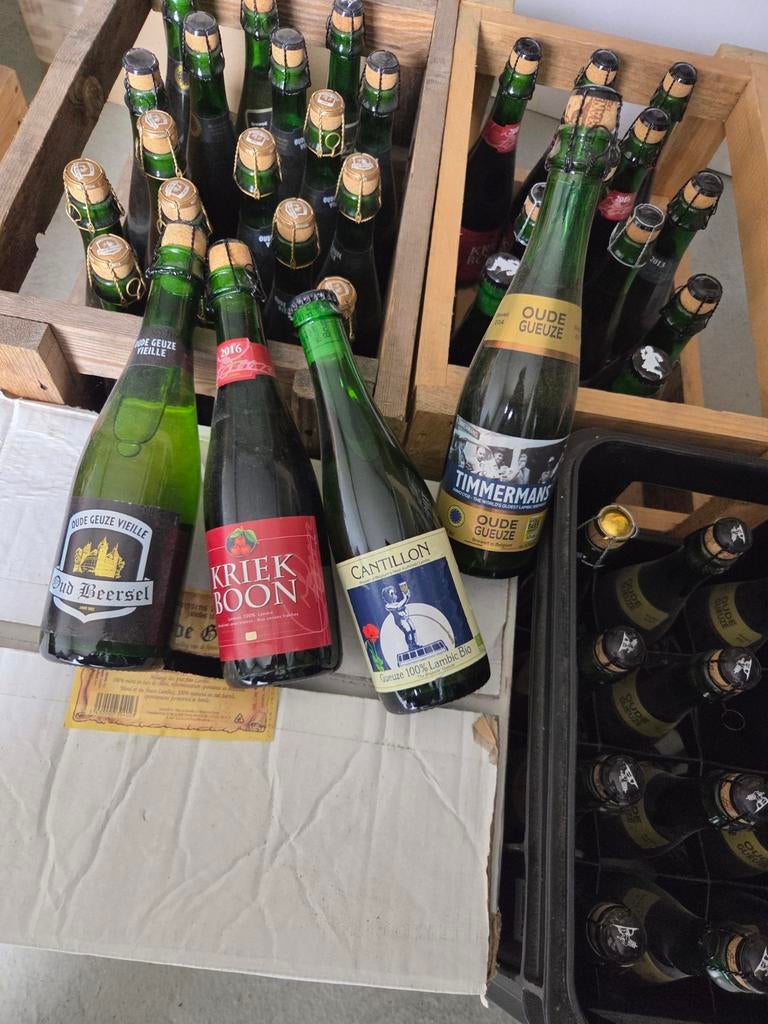 Oude Geuze en Kriek flessen - Diverse merken, Verzamelen, Ophalen, Gebruikt, Flesje(s), Overige merken