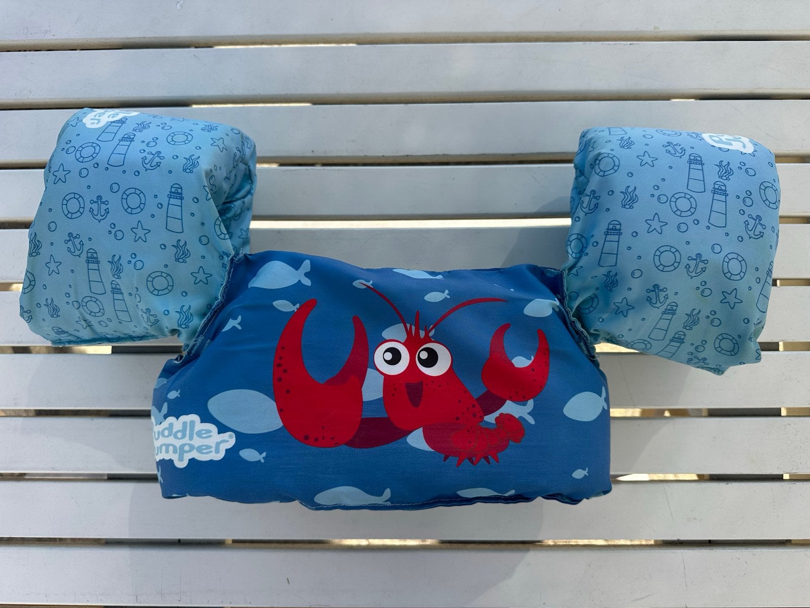 Puddle Jumper Zwemtrainer Blauw met Kreeft - Gebruikt, Kinderen en Baby's, Kinderkleding | Kinder-zwemkleding, Ophalen of Verzenden