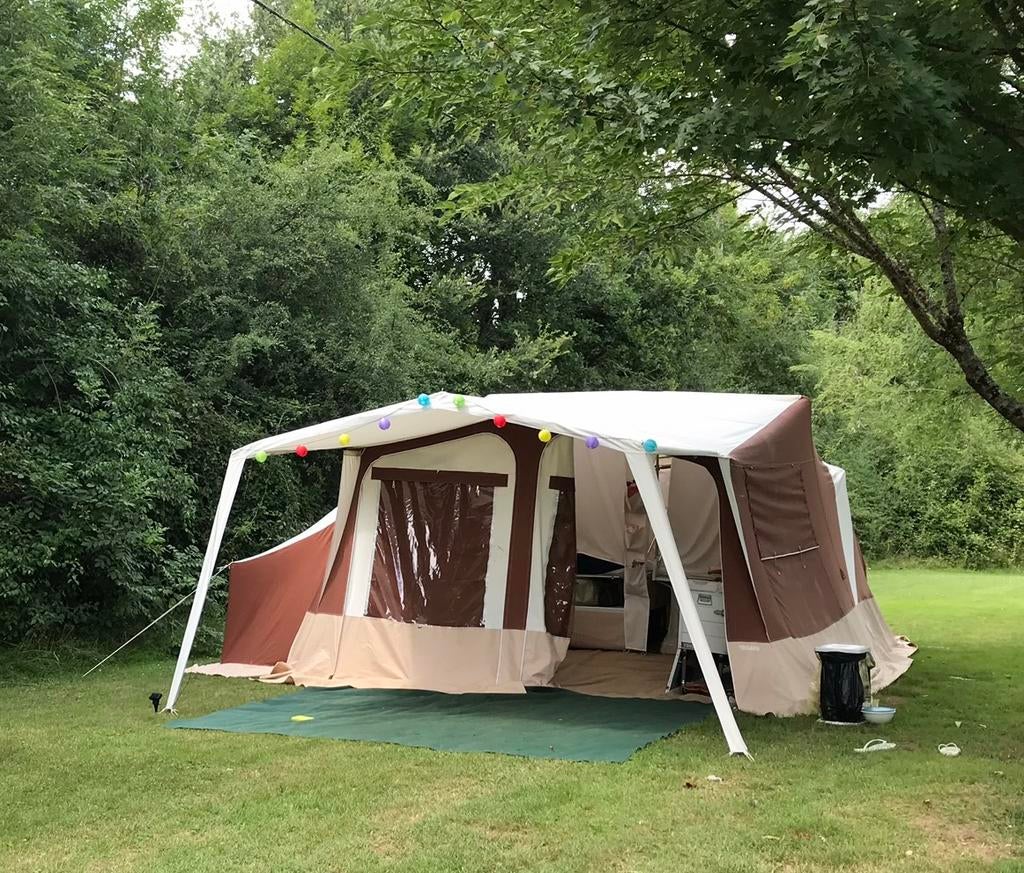 Vouwwagen Trigano Odyssee Safari GL, Ophalen, Trigano, Beige, Aanwezig