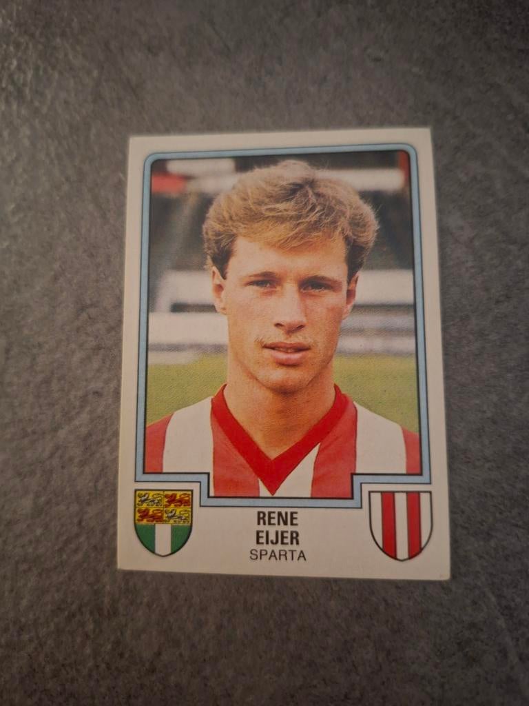 Panini sticker Voetbal 86. Speler Rene Eijer Sparta., Verzenden, Zo goed als nieuw, Sticker