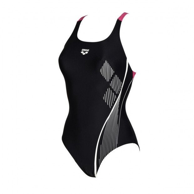 Nieuw Arena W Swimsuit Swim Pro Back Graphic badpak, C.da Cisterna, 84/85 62029 Tolentino (MC) Italië, Zwart, Arena, Nieuw