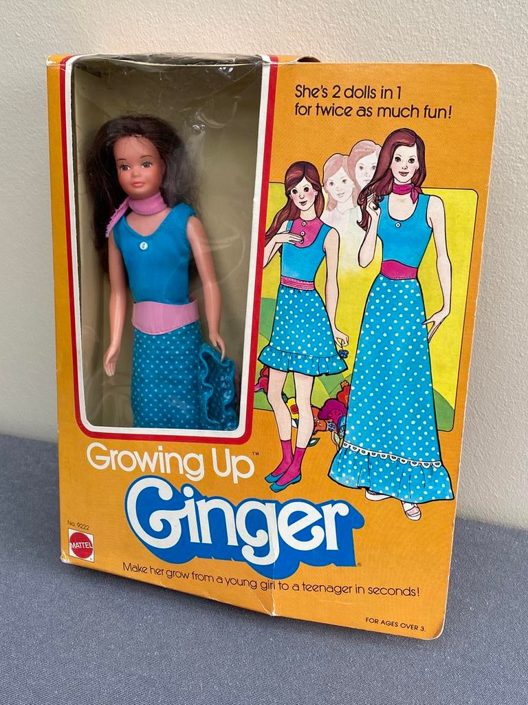 Vintage Barbie Growing Up Ginger 1975 werkt ! Skipper Mattel, Ophalen of Verzenden, Gebruikt, Pop
