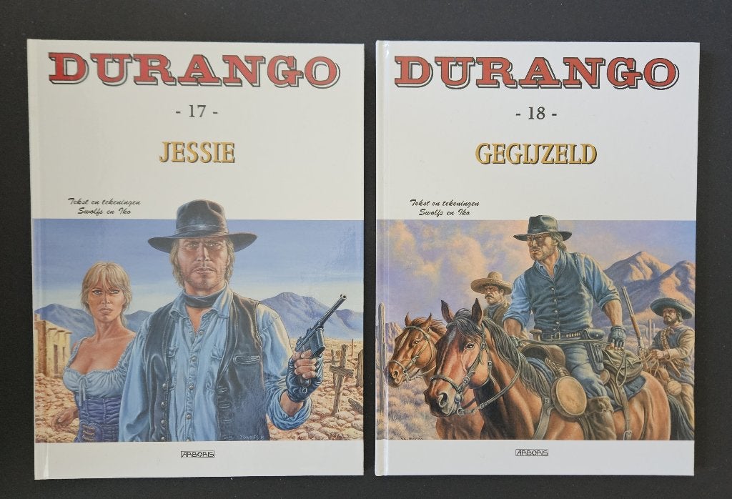 Durango 17 Jessie hc + 18 Gegijzeld hc - Swolfs - Arboris, Nieuw, Ophalen of Verzenden, Yves Swolfs, Meerdere stripboeken