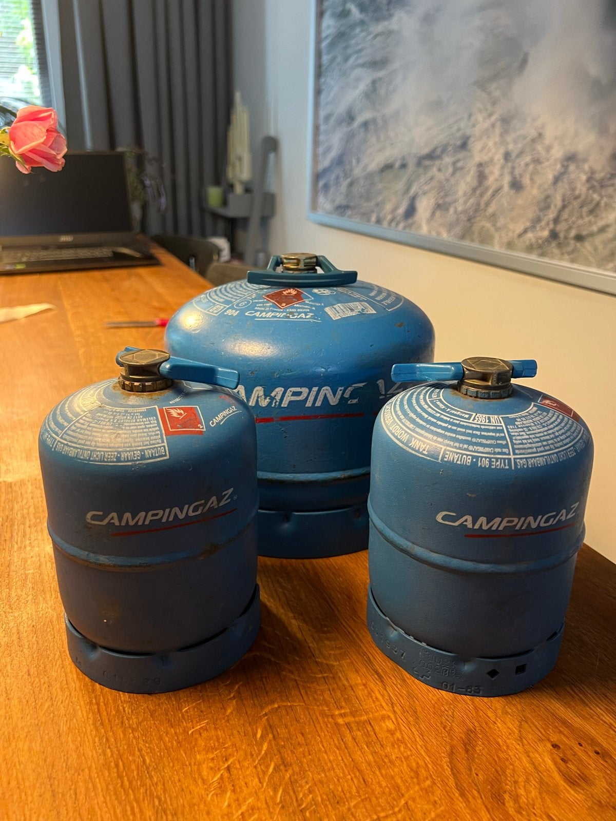 Campingaz gasflessen (leeg), Ophalen, Gebruikt
