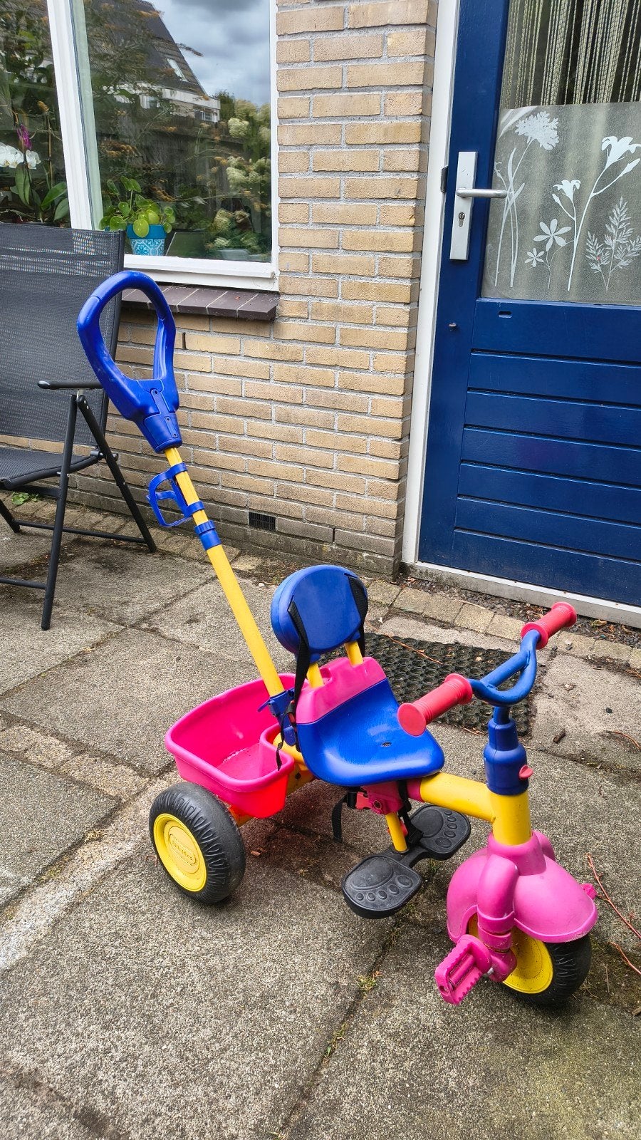 Driewieler met verwijderbare duwstang, Ophalen, Gebruikt, Duwstang