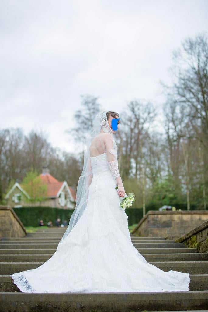 Prachtige Pronovias trouwjurk. Maat 34, Ophalen, Zo goed als nieuw, Wit, Trouwjurk