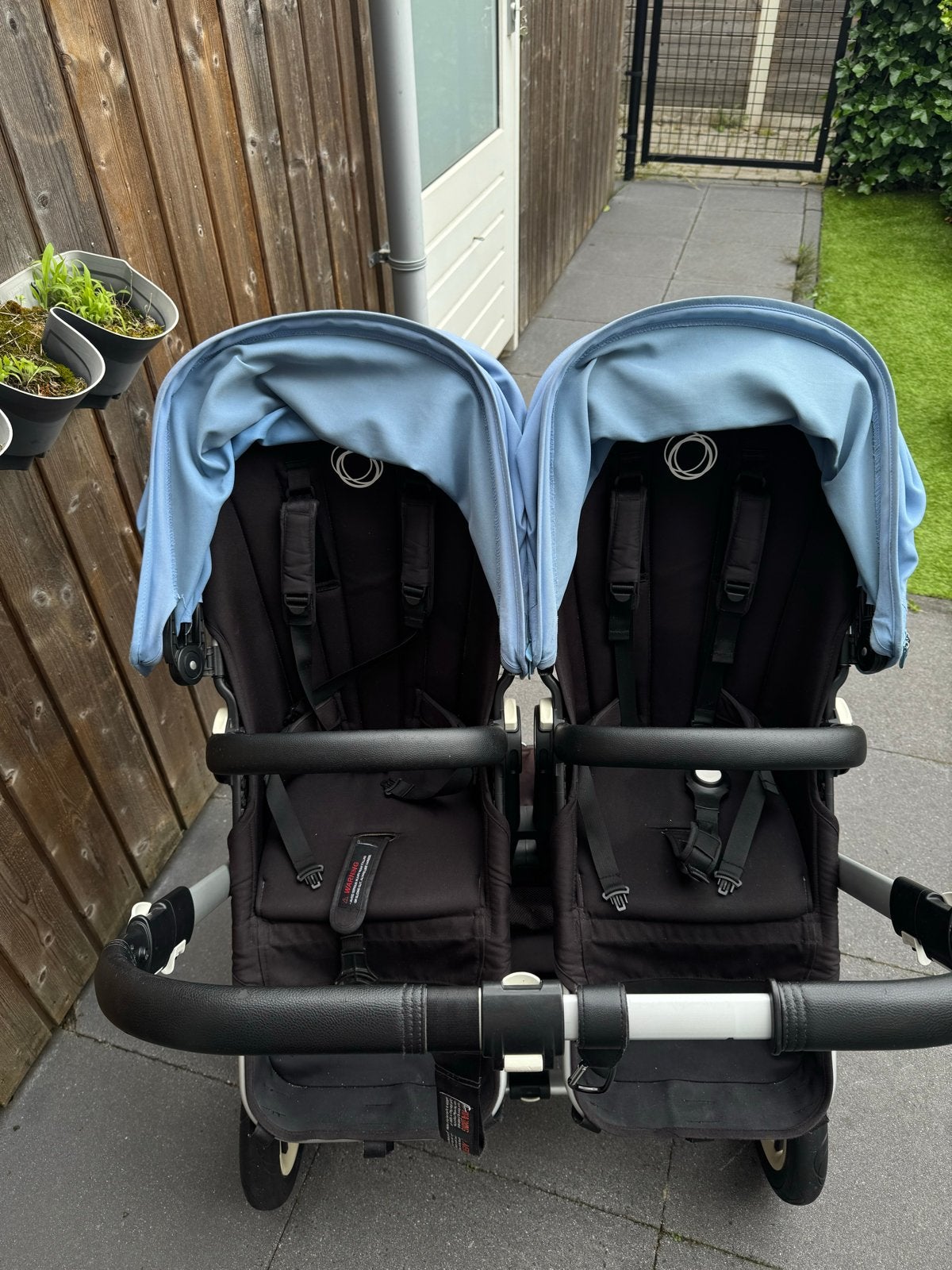 Bugaboo Donkey 2 Duo kinderwagen - Lichtblauw, Kinderen en Baby's, Kinderwagens en Combinaties, Ophalen, Gebruikt, Combiwagen