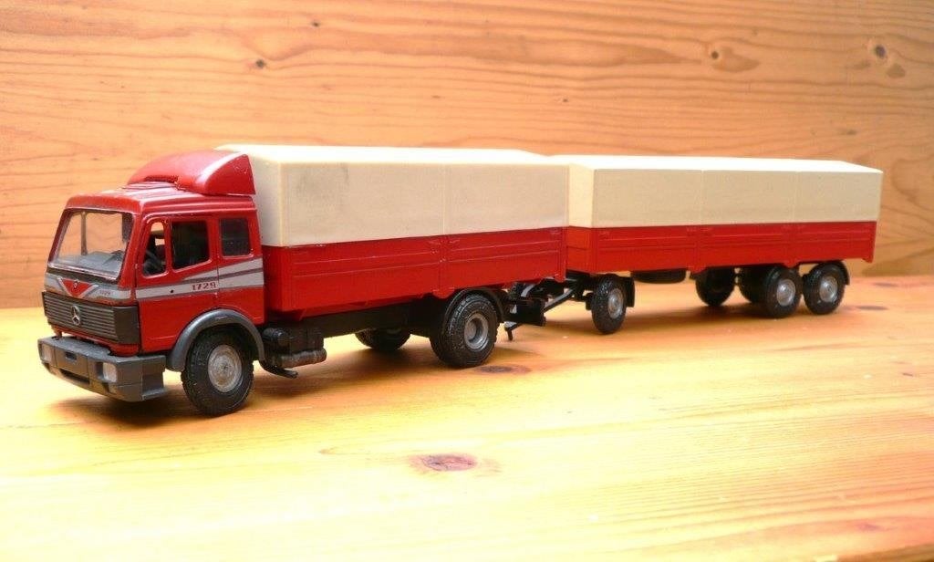 1/43 NZG 314 Mercedes SK 1729 huif combi., Hobby en Vrije tijd, Modelauto's | 1:43, Ophalen of Verzenden, Gebruikt, Auto, Overige merken