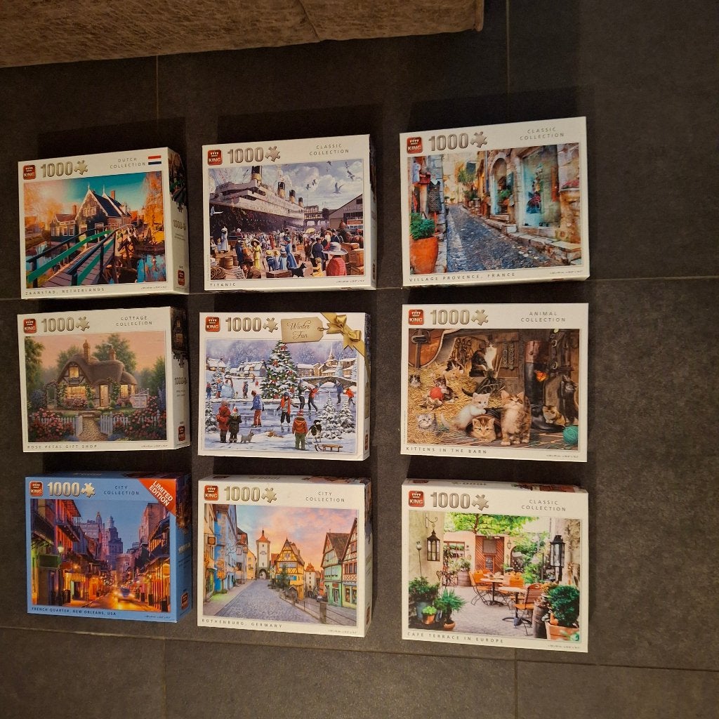 legpuzzels 950 en 1000 stukjes., Hobby en Vrije tijd, Denksport en Puzzels, Ophalen of Verzenden, 500 t/m 1500 stukjes, Zo goed als nieuw