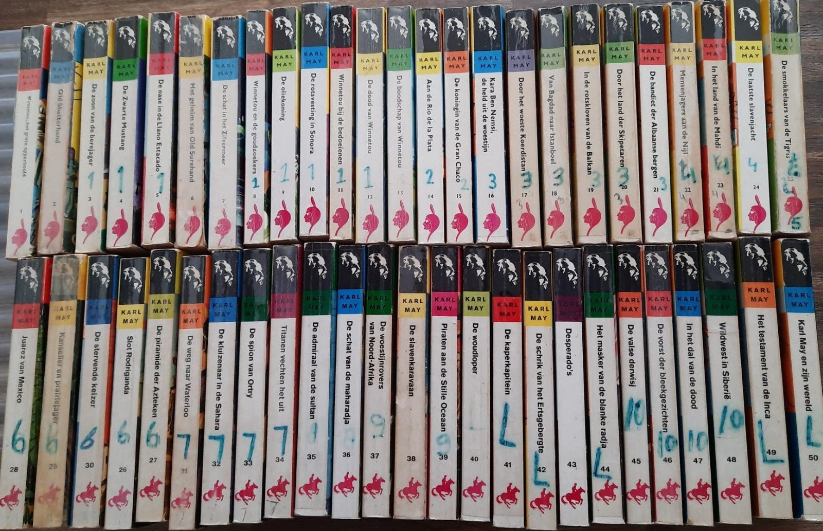 Complete serie Karl May pockets (50 stuks), Ophalen of Verzenden, Gelezen, Karl May
