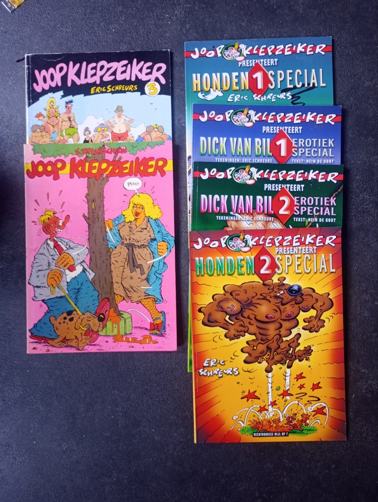 Joop Klepzeiker & Specials - 6 stripboeken, Boeken, Stripboeken, Meerdere stripboeken, Ophalen, Gelezen, Eric Schreurs