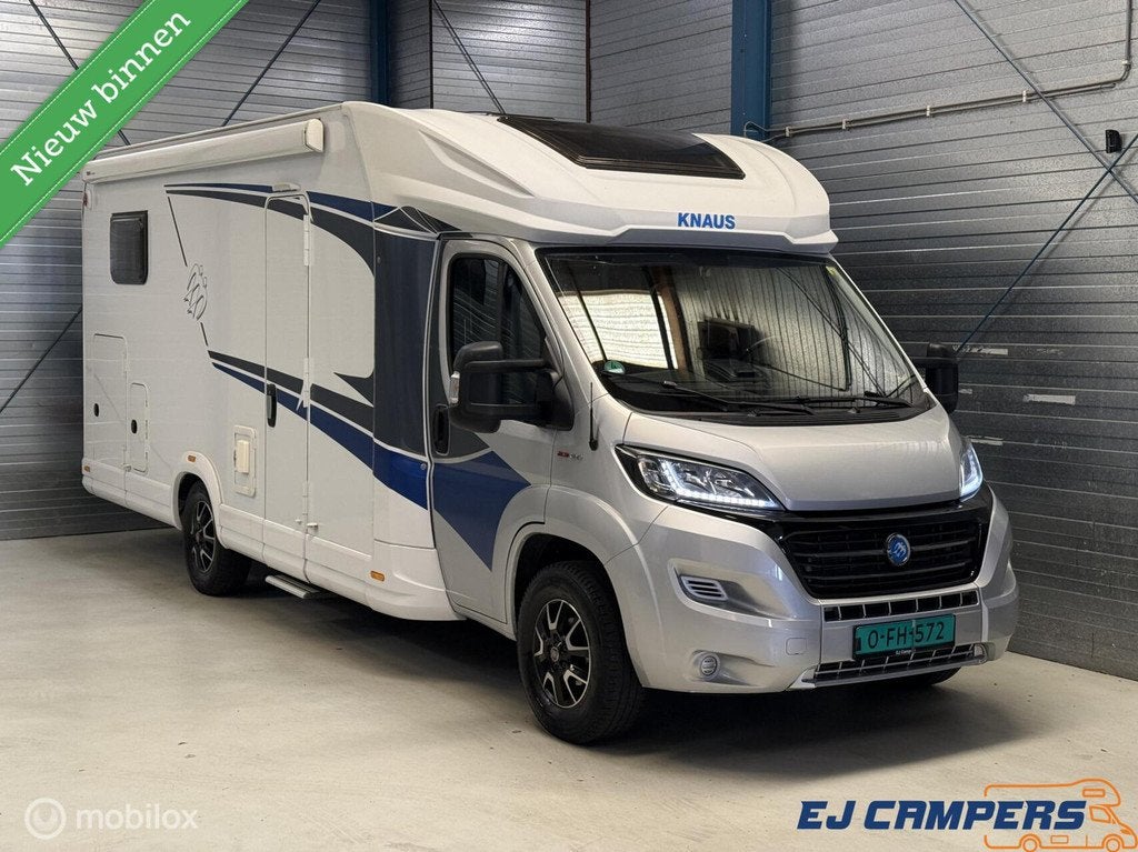Fiat Knaus LiveWave Enkele bedden / Hefbed, Caravans en Kamperen, Campers, Bedrijf, Knaus, 7 tot 8 meter, Hordeur