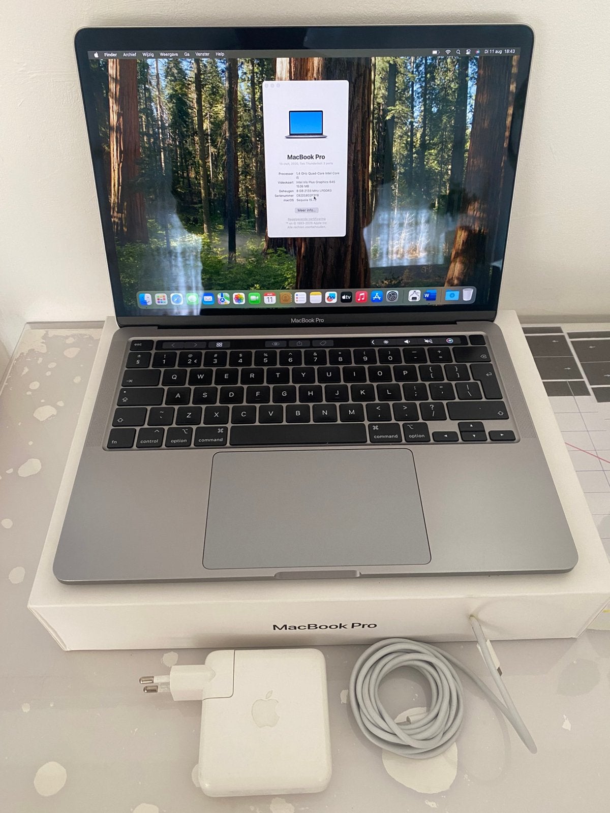 Macbook pro 13 inch 2020, Computers en Software, Apple Macbooks, MacBook Pro, Qwerty, 8 GB, 13 inch