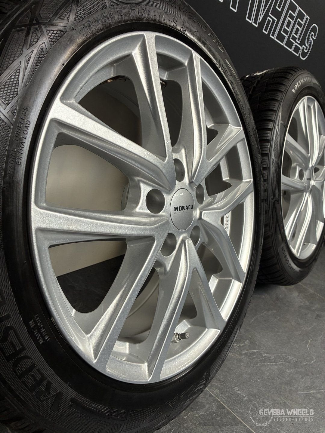 17” Renault megane VI sport velgen + winterbanden 5x112 TPMS, Gebruikt, -, -, Banden en Velgen