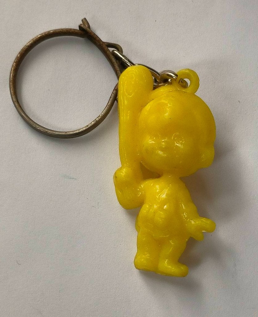 Bam bam Rubble ( uit Flintstones ) sleutelhanger (geel), Ophalen of Verzenden, Zo goed als nieuw, Knuffel of Figuurtje
