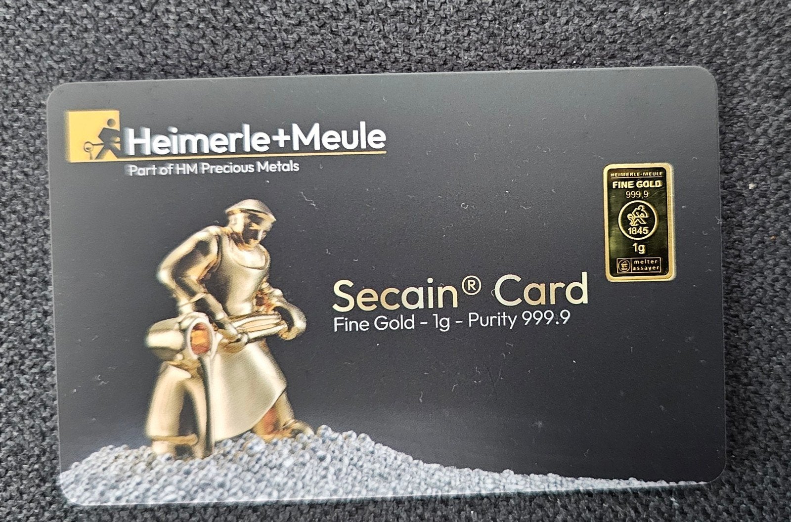 HEIMERLE + MEULE GOUDBAAR  1 Gram 999.9, Postzegels en Munten, Ophalen of Verzenden, Goud